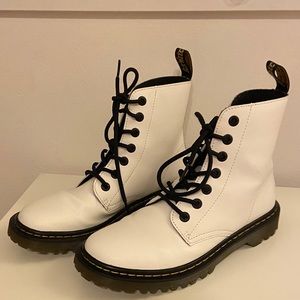 White Dr. Martens Boot